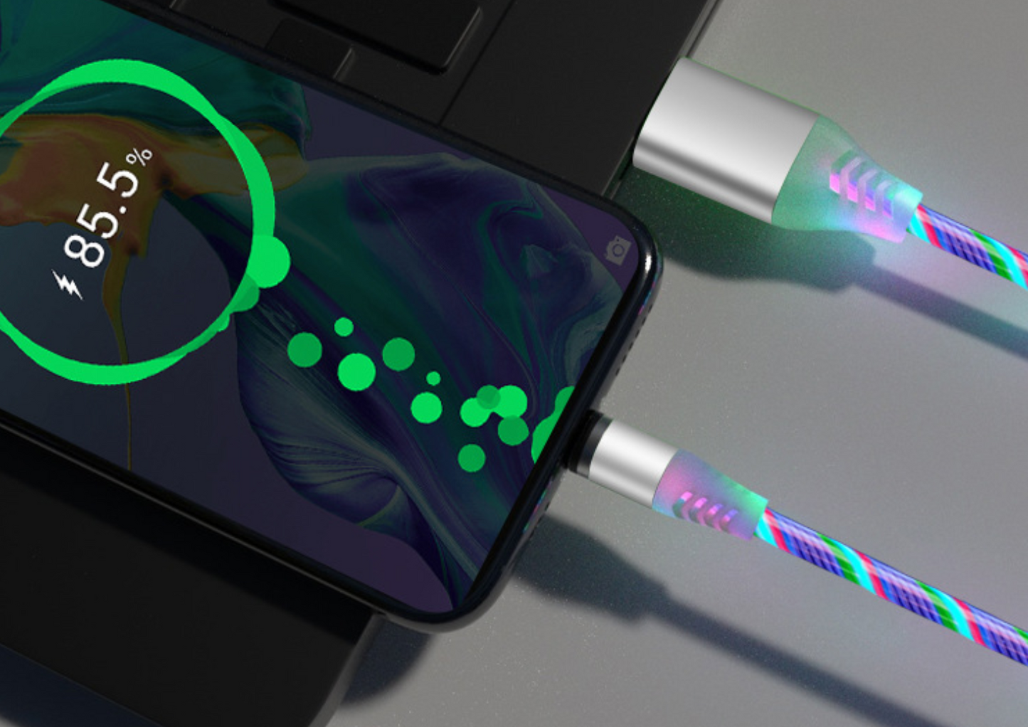 cavo indistruttibile magnetico a led per iphone e android